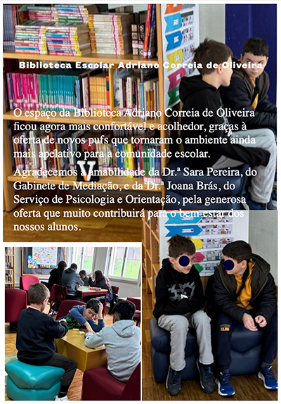 Biblioteca Escolar Adriano Correia de Oliveira renovado